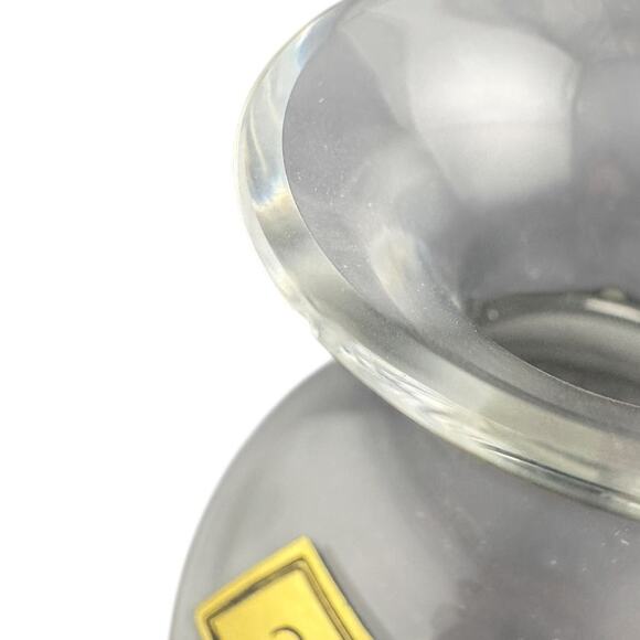 Baccarat Vintage Crystal Bud Vase Signed Mid-Century Round Clear Piece - Picture 3 of 4